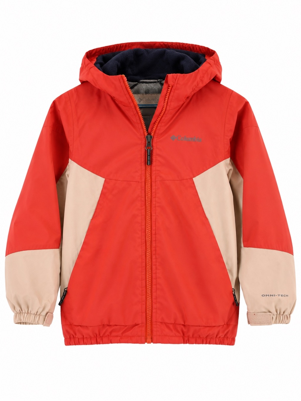 Columbia Kids' coral and pink Hooded Waterproof Jacket size xs